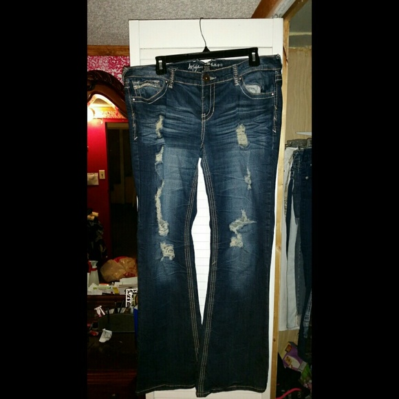 Wide bottom jeans