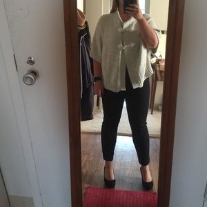 Gray Old Navy Button Sweater