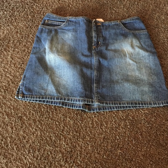 Denim mini skirt