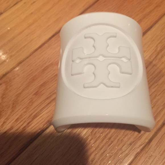 Tory Burch Jewelry - Ivory-white Tory burch logo cuff bracelet