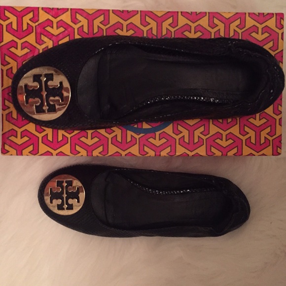 Tory Burch Reva Flat Black