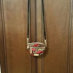 Betsey Johnson Cheetah and Rose Print Bag