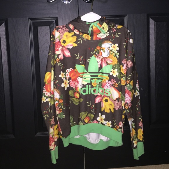 Adidas floral hoodie