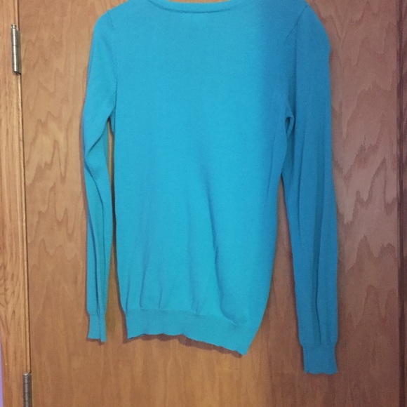 Turquoise Button Down Cardigan - Picture 2 of 4