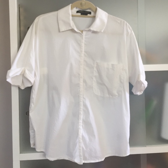 Cynthia Steffe Tops - Perfect feminine white blouse w cuffed sleeves