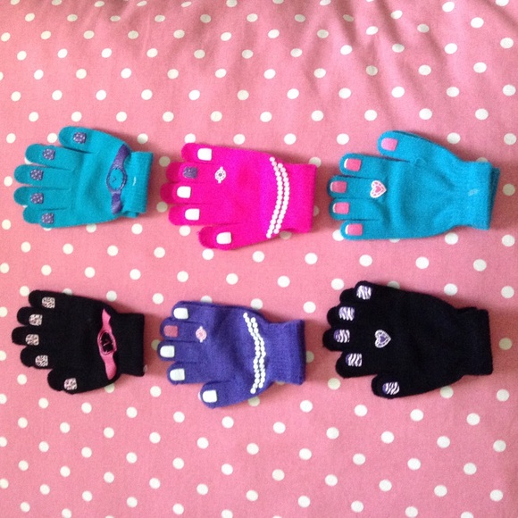 💕LOT of girls fashion winter gloves pack X2💕