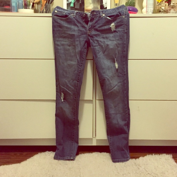 Gap premium skinny deconstructed jeans