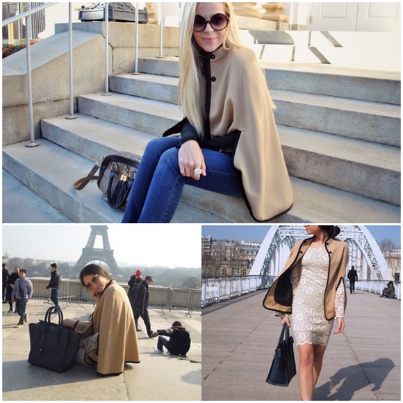 Elle Lauri Outerwear - Camel Celeste Cape