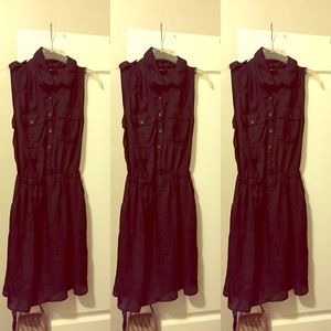 Black chiffon dress