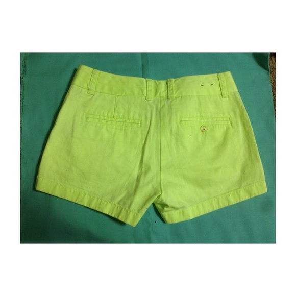 Neon Yellow Chino Shorts - Picture 3 of 4