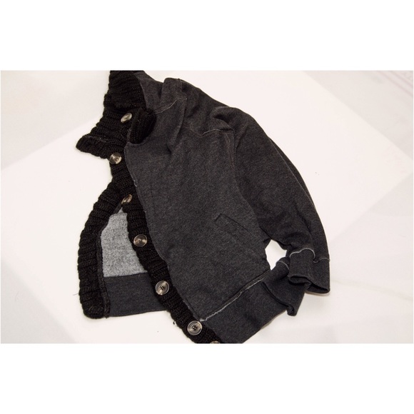 Blue notes Sweaters - Charcoal grey button cardigan