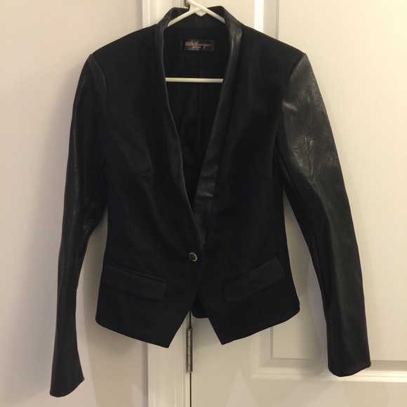 Celeb Boutique Jackets & Blazers - Leather & Knit Blazer