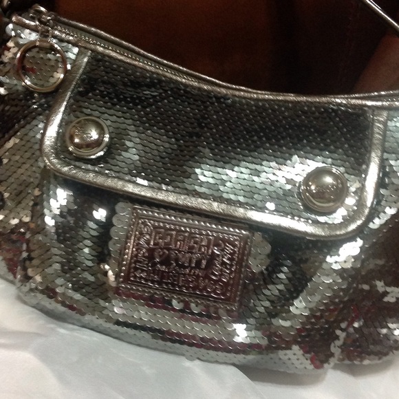 Coach metallic sequined bag