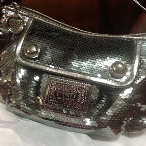 Coach metallic sequined bag