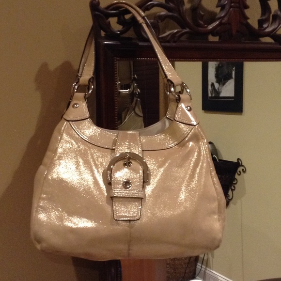 Coach gold hobo
