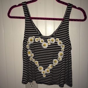 Daisy Heart crop tank