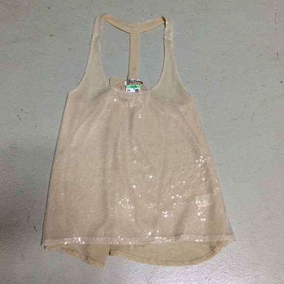 NWT Papaya tan bow back tank top size S