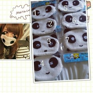 Panda face warmer mask
