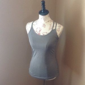 Grey exercise top size Small