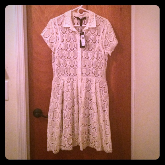 Brand new BCBG white and nude summer dress