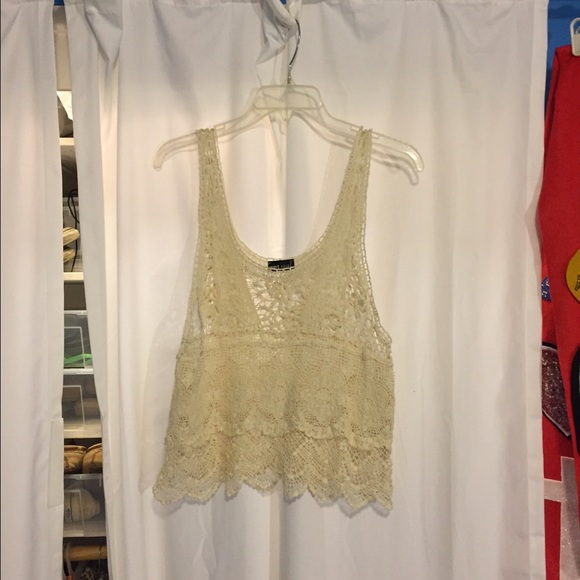 Wet Seal White lace tank top