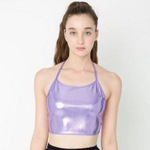 Cali Sun and Fun Shiny Purple Halter Top