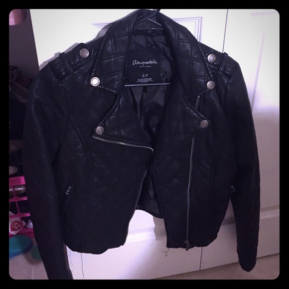 Quilted leather jacket