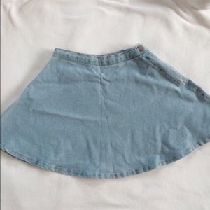 American Apparel light denim circle skirt