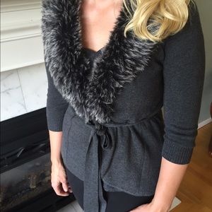 Sunday Sale 🎊  Faux fur lined wrap sweater.