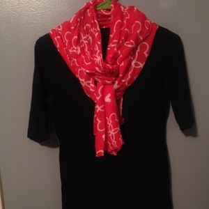 Reddish pink Disney scarf