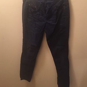 Blue stretchy skinny jeans