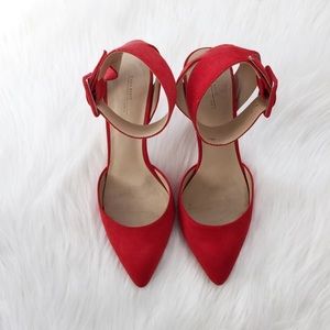 Zara ankle strap kitten heels