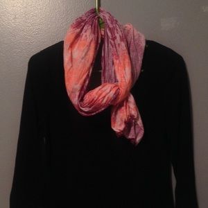 Peach and purple scarf