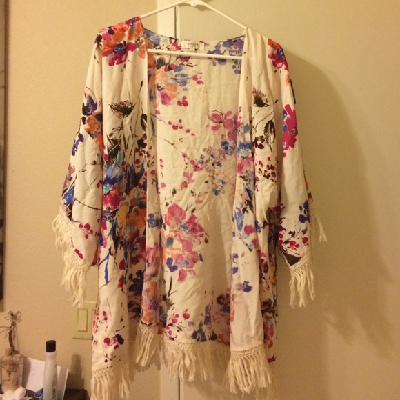 Colorful floral cover up