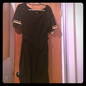 Eva Franco Black and Gold Cocktail Dress