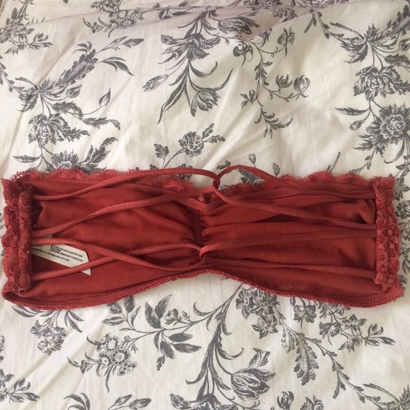 Free People Essential Lace Bandeau in Terracotta - Picture 2 of 3
