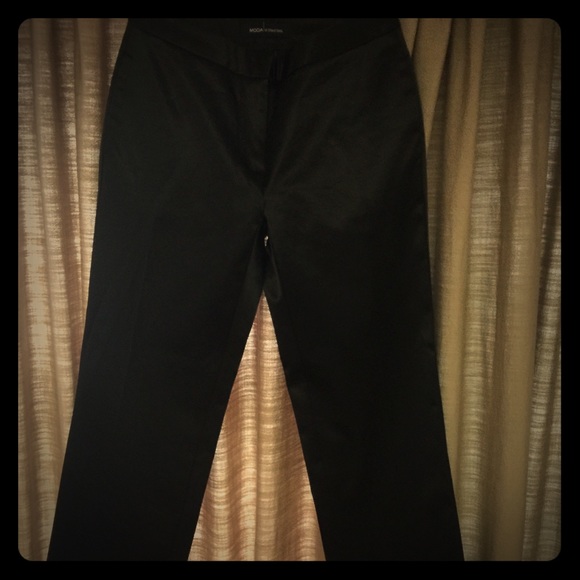 Black Wet Look Dress Pant
