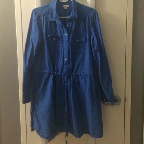 Bright blue dress