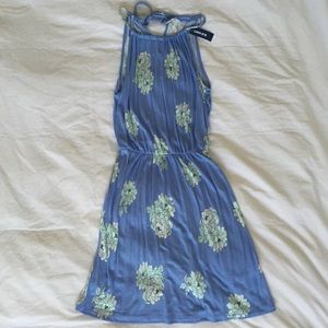 Blue floral dress