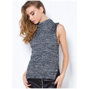 Knit sleeveless sweater tank