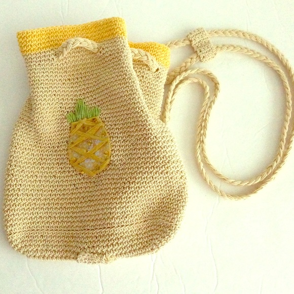 Xhilaration crochet drawstring pineapple bag - Picture 1 of 2