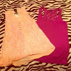 FINAL REDUCTION!! Bundle 2 lace tanks