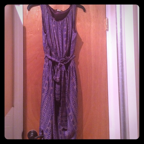 Eva Franco purple and taupe printed dress