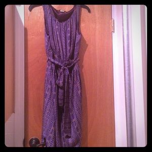 Eva Franco purple and taupe printed dress