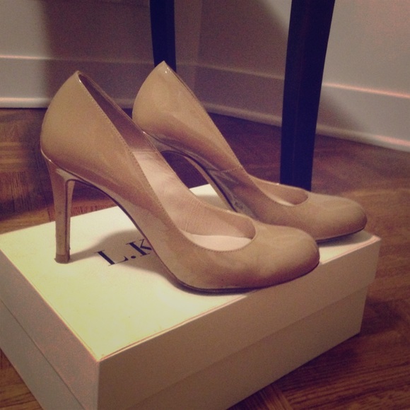 L.K. Bennett Patent Leather Nude Pumps