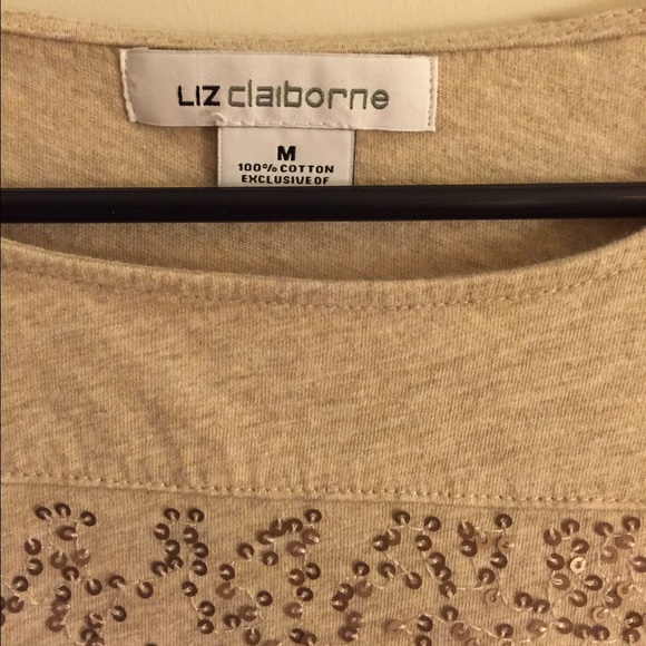 Oatmeal shimmer tee - Picture 2 of 2