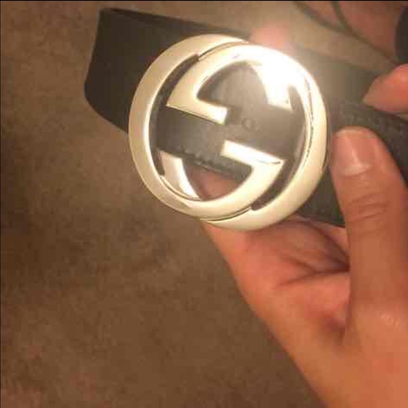 Authentic Gucci Belt Black Leather Size 36