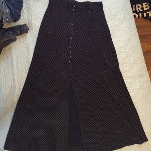 Vintage polka dot maxi skirt