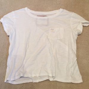 A&F white crop top w pocket