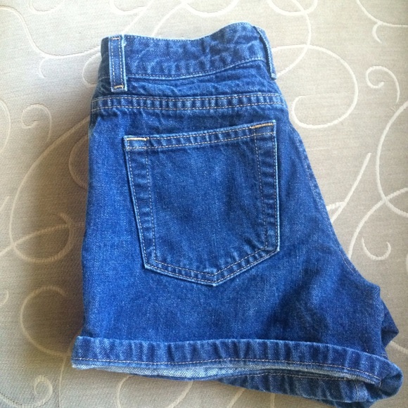 Deep Blue High Waisted Shorts.